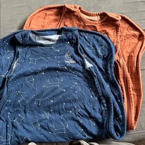 Blue and Orange Baby Sleep Sacks